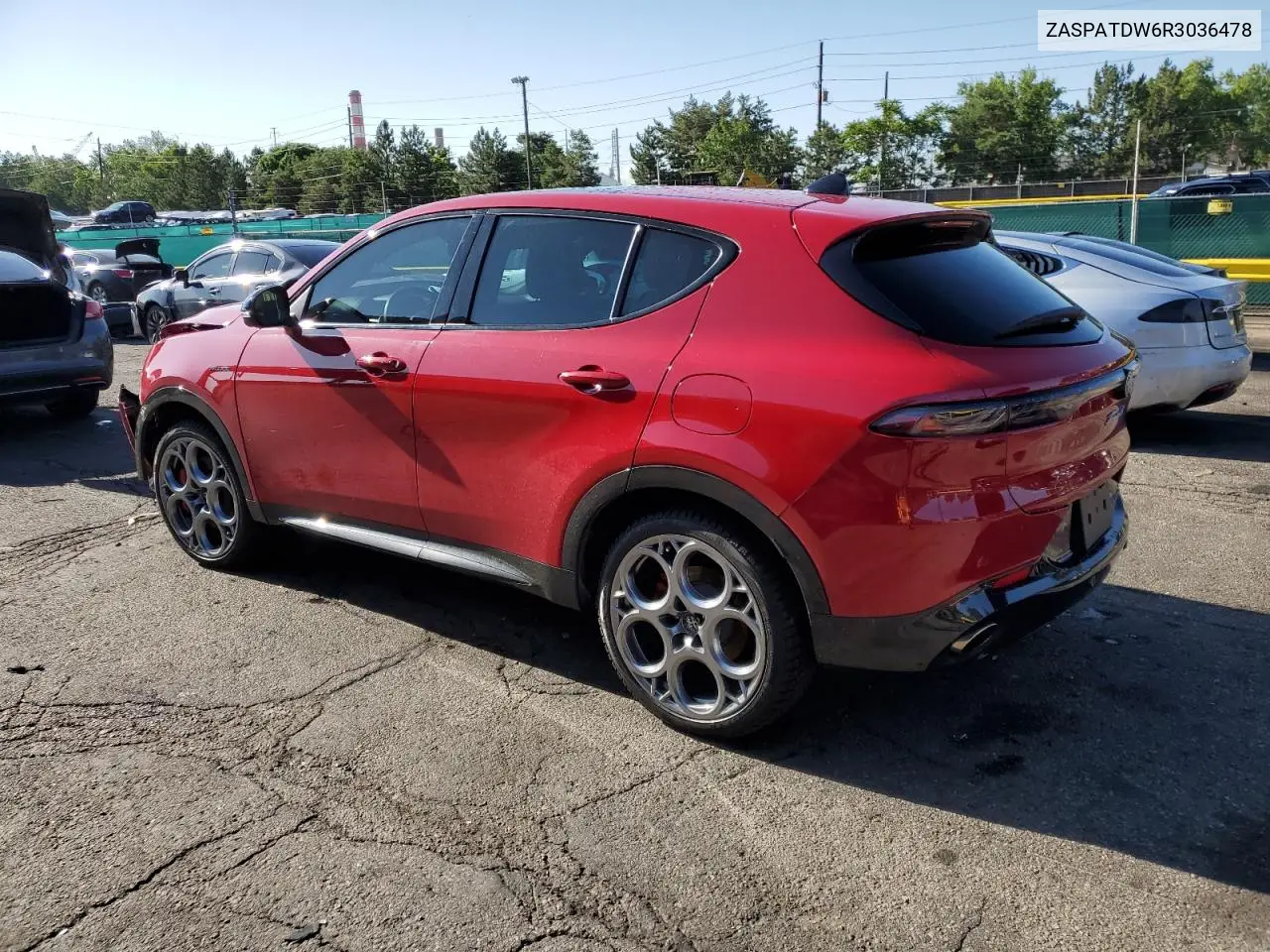 2024 Alfa Romeo Tonale Veloce VIN: ZASPATDW6R3036478 Lot: 62565255