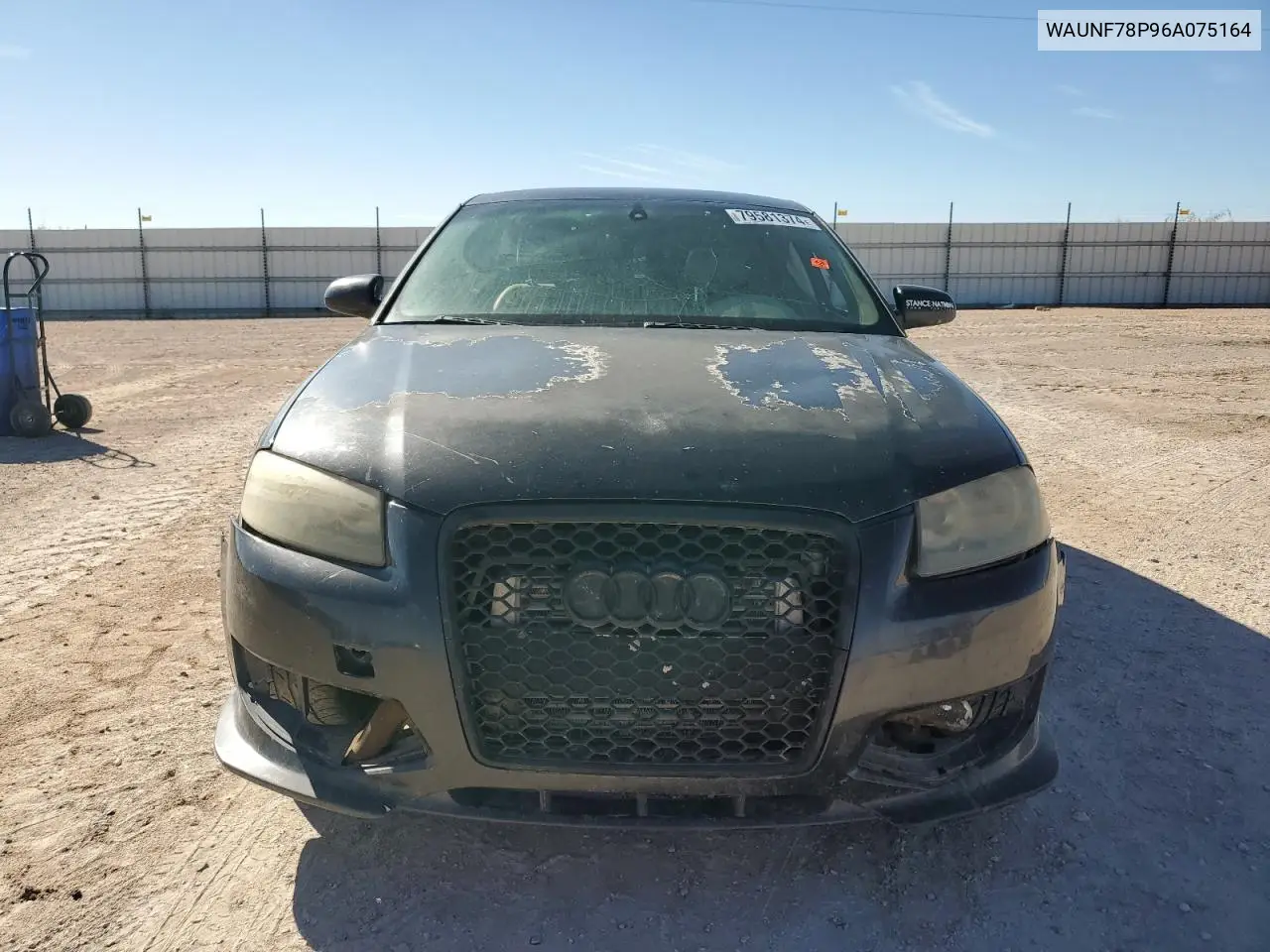 2006 Audi A3 2.0 Premium VIN: WAUNF78P96A075164 Lot: 48370775