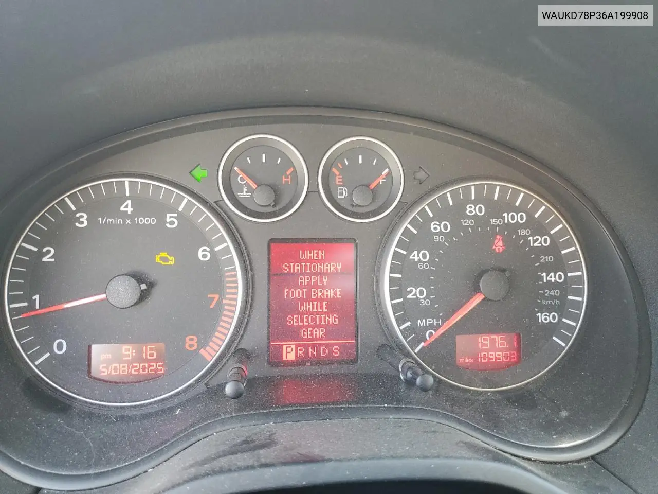 2006 Audi A3 S-Line 3.2 Quattro VIN: WAUKD78P36A199908 Lot: 56402995