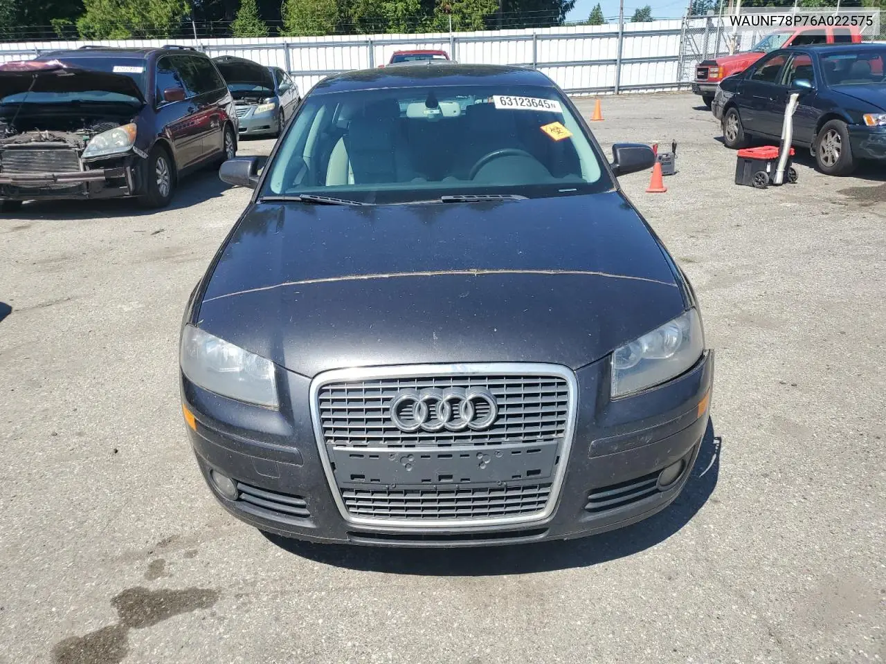 2006 Audi A3 2.0 Premium VIN: WAUNF78P76A022575 Lot: 63123645