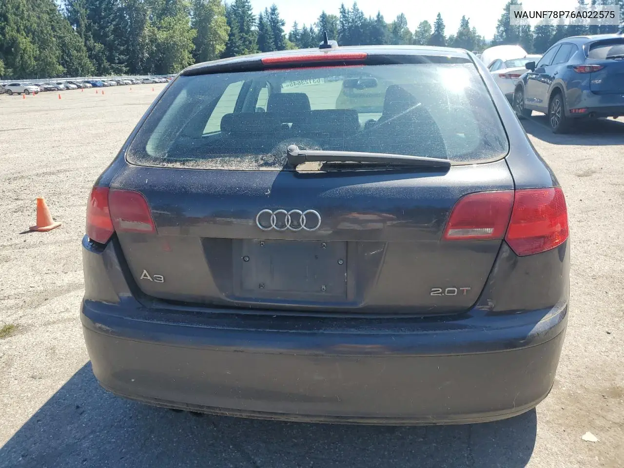 2006 Audi A3 2.0 Premium VIN: WAUNF78P76A022575 Lot: 63123645