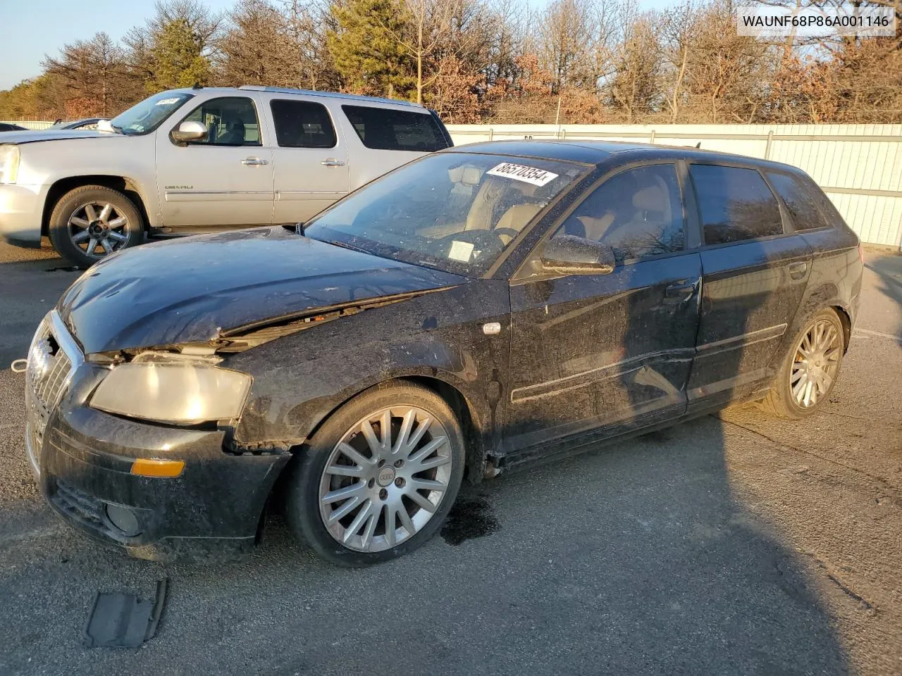2006 Audi A3 2.0 Premium VIN: WAUNF68P86A001146 Lot: 86570354
