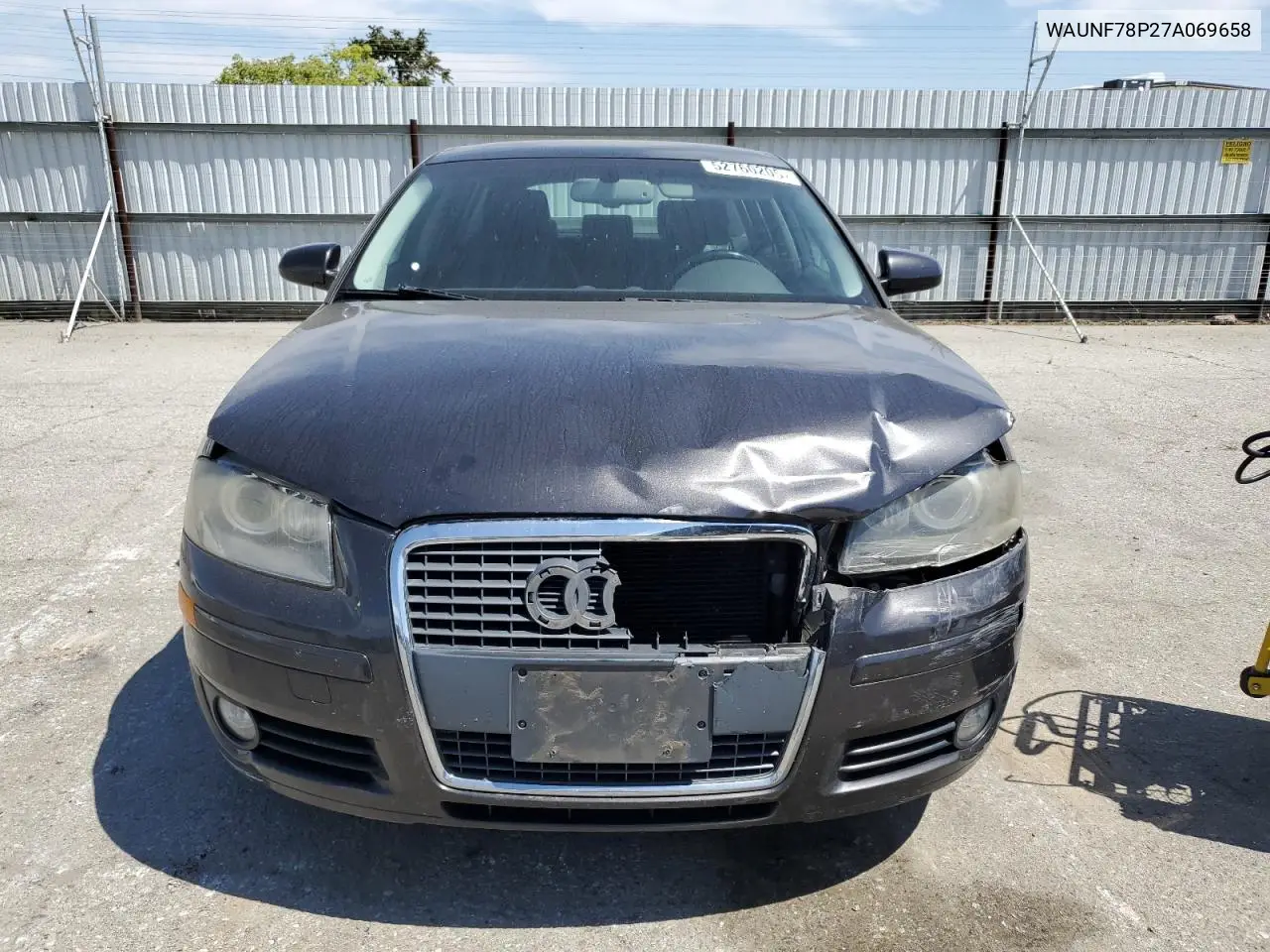2007 Audi A3 2.0 Premium VIN: WAUNF78P27A069658 Lot: 52760205