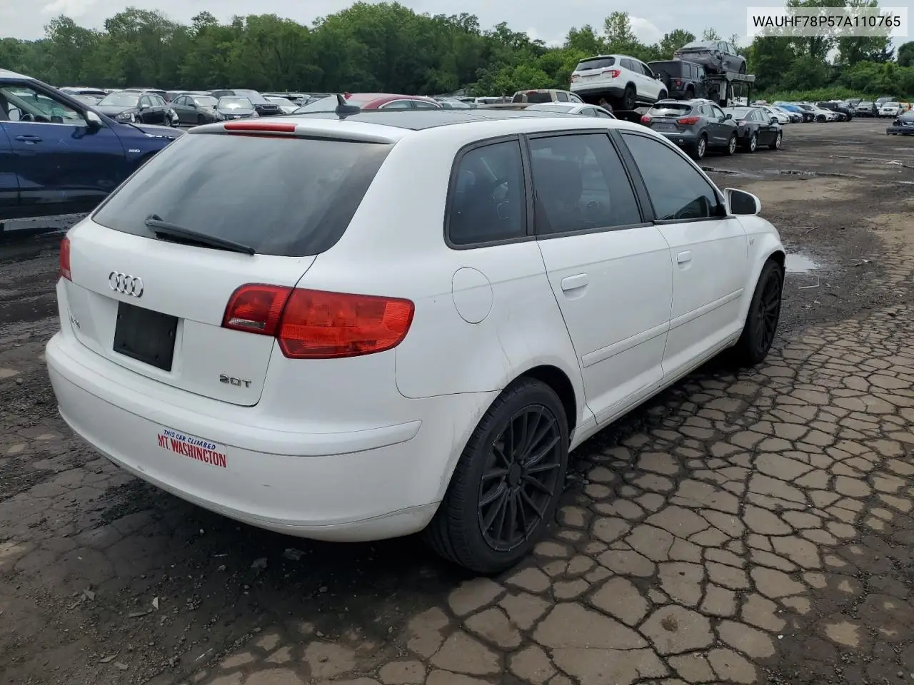 2007 Audi A3 2 VIN: WAUHF78P57A110765 Lot: 58818675
