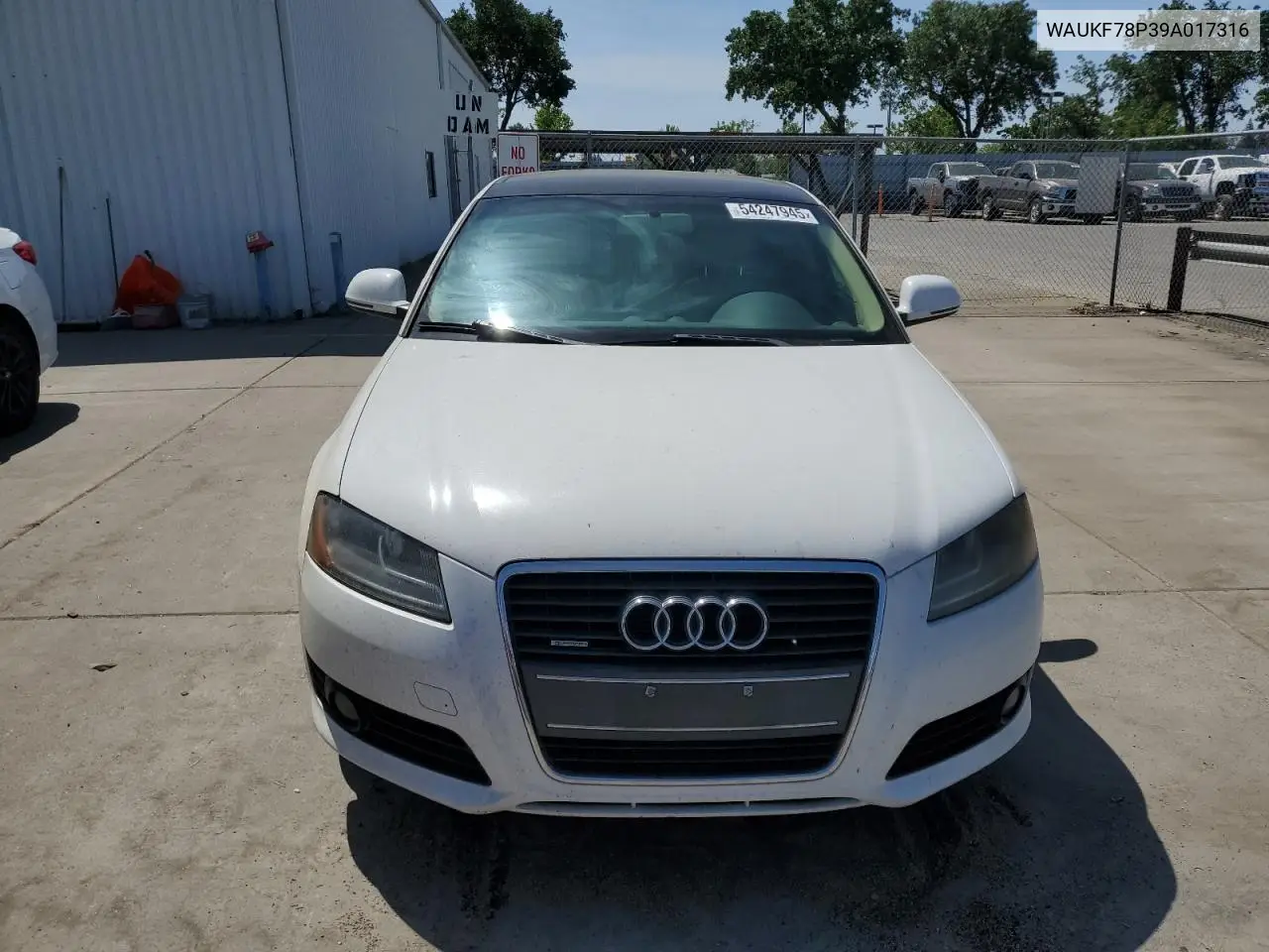 2009 Audi A3 2.0T Quattro VIN: WAUKF78P39A017316 Lot: 54247945