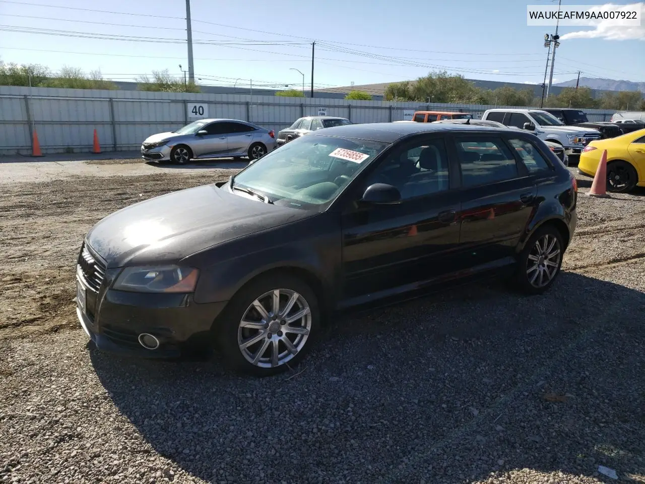 2010 Audi A3 Premium Plus VIN: WAUKEAFM9AA007922 Lot: 57359855