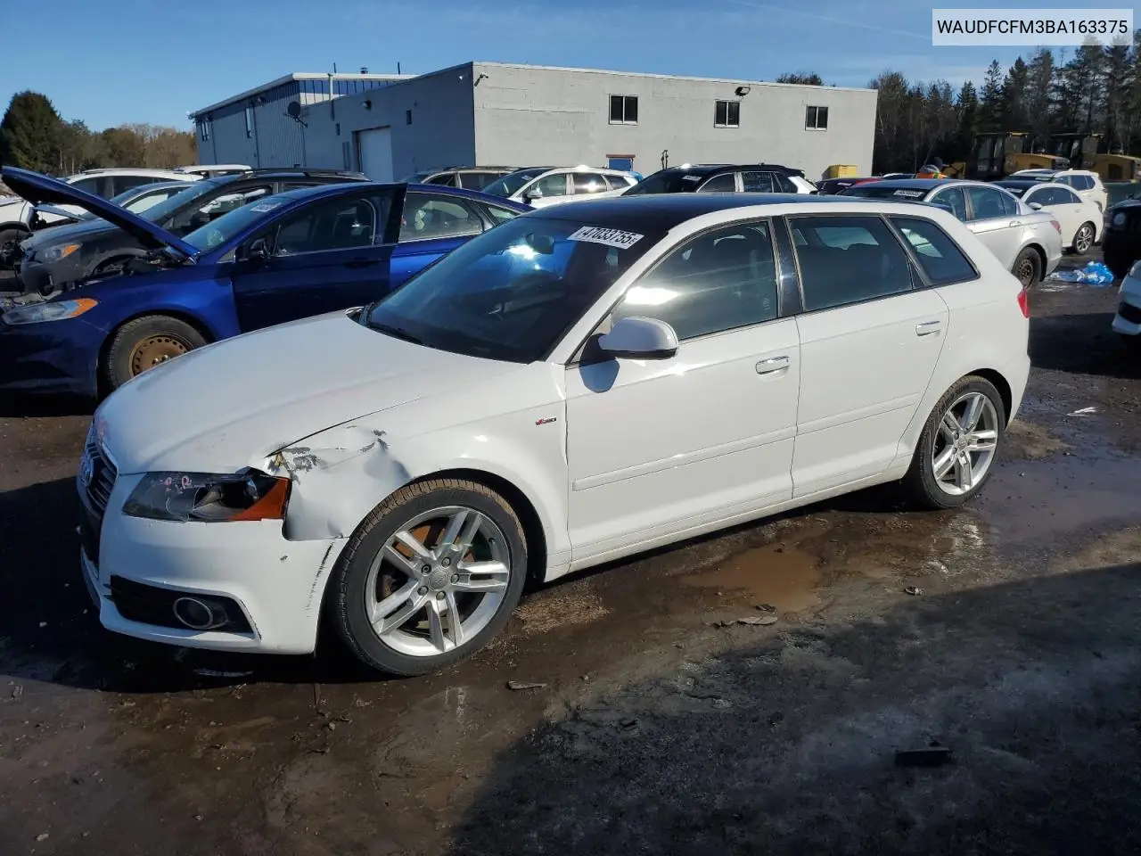 2011 Audi A3 Premium VIN: WAUDFCFM3BA163375 Lot: 47033755