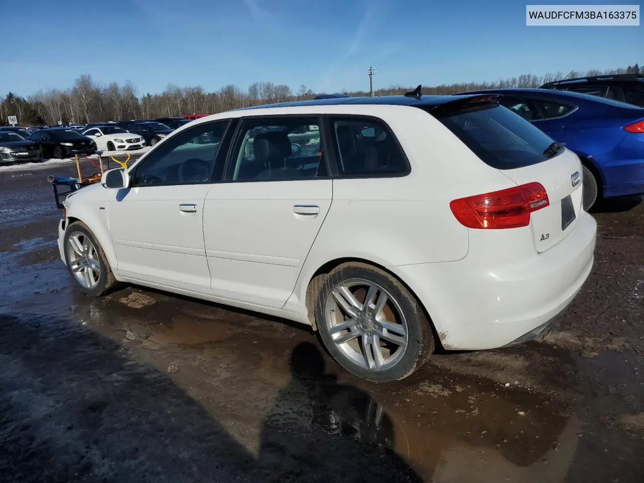2011 Audi A3 Premium VIN: WAUDFCFM3BA163375 Lot: 47033755