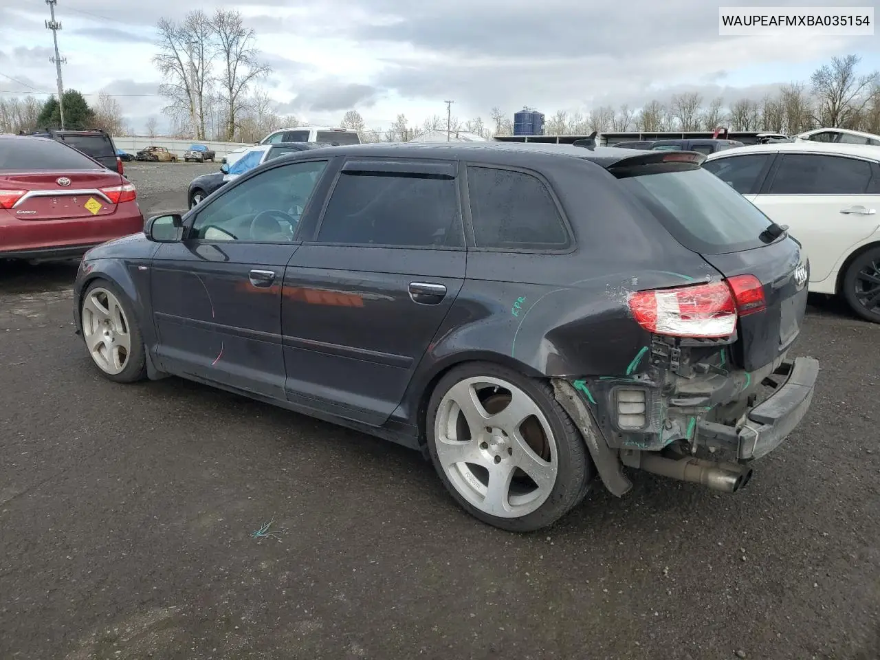 2011 Audi A3 Premium Plus VIN: WAUPEAFMXBA035154 Lot: 48960765