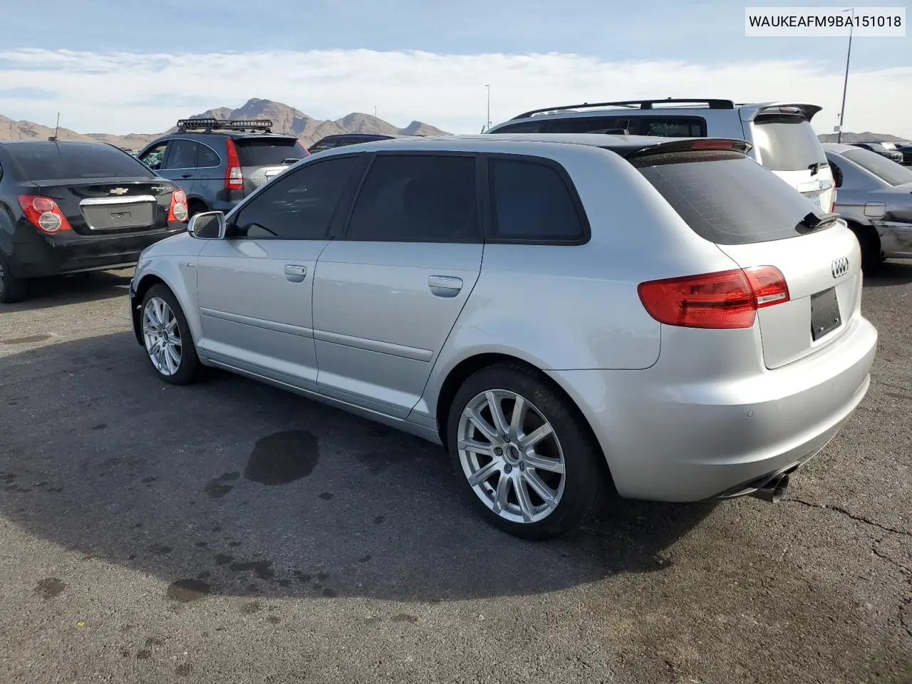 2011 Audi A3 Premium Plus VIN: WAUKEAFM9BA151018 Lot: 51302095