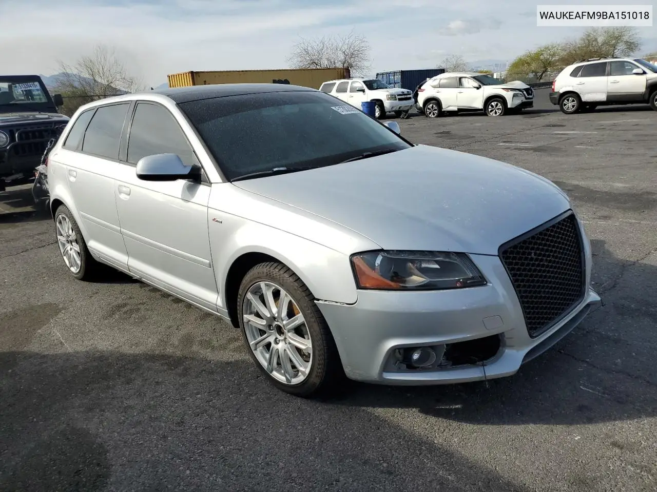 2011 Audi A3 Premium Plus VIN: WAUKEAFM9BA151018 Lot: 51302095
