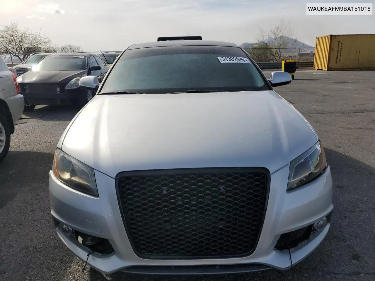 2011 Audi A3 Premium Plus VIN: WAUKEAFM9BA151018 Lot: 51302095