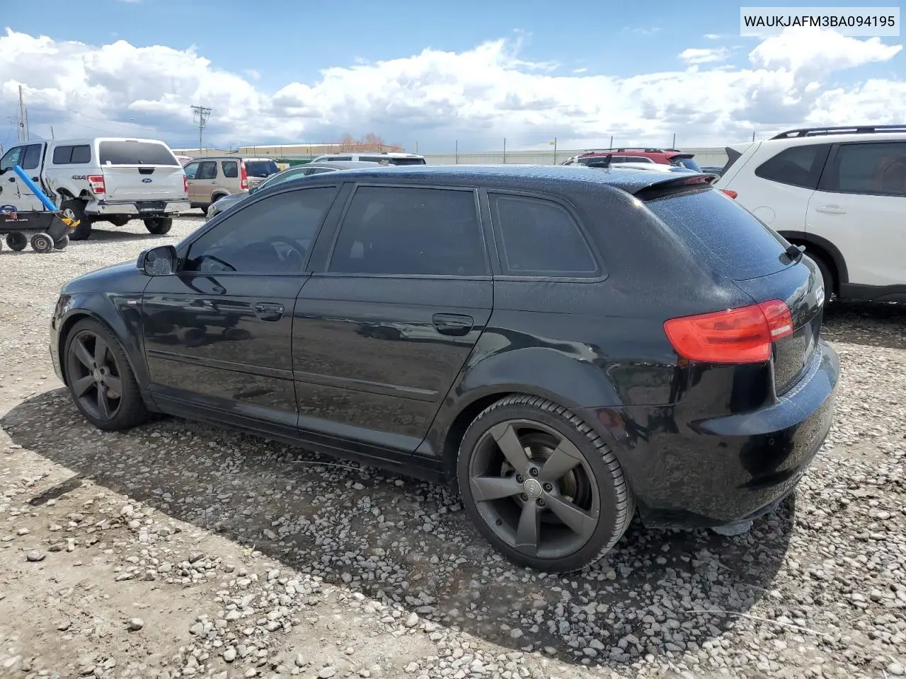 2011 Audi A3 Premium Plus VIN: WAUKJAFM3BA094195 Lot: 54910185