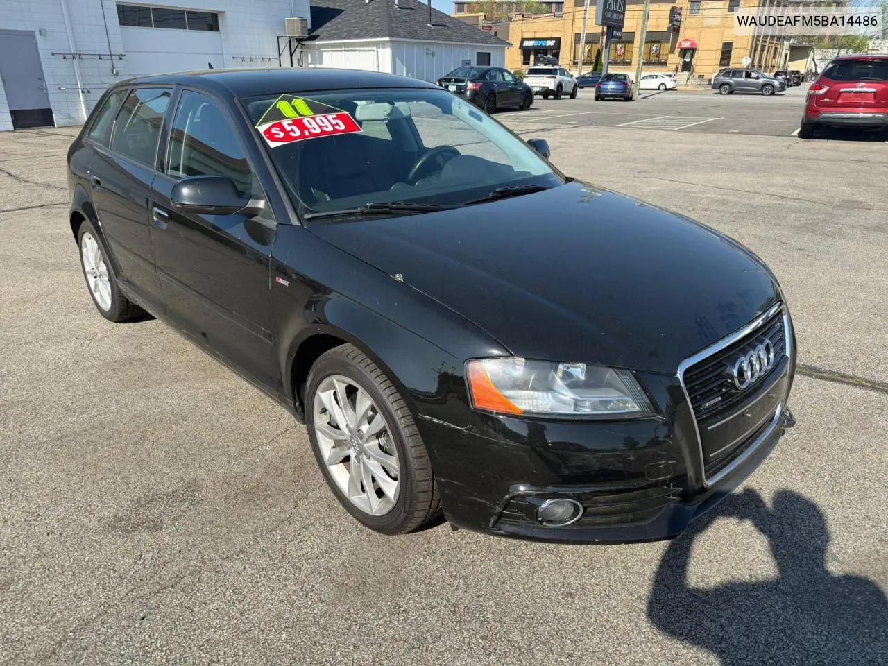 2011 Audi A3 Premium VIN: WAUDEAFM5BA14486 Lot: 57364225