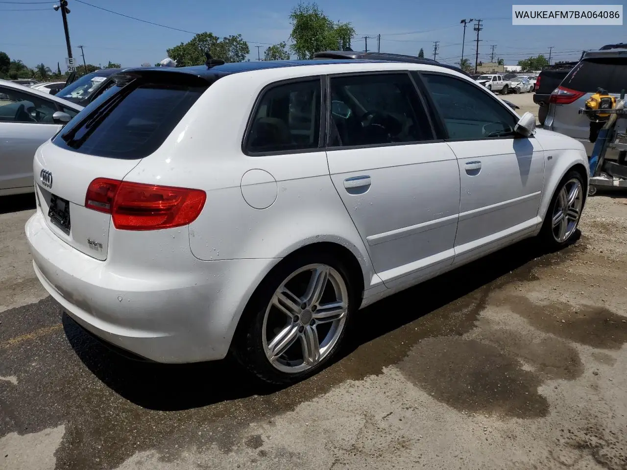 2011 Audi A3 Premium Plus VIN: WAUKEAFM7BA064086 Lot: 58262295