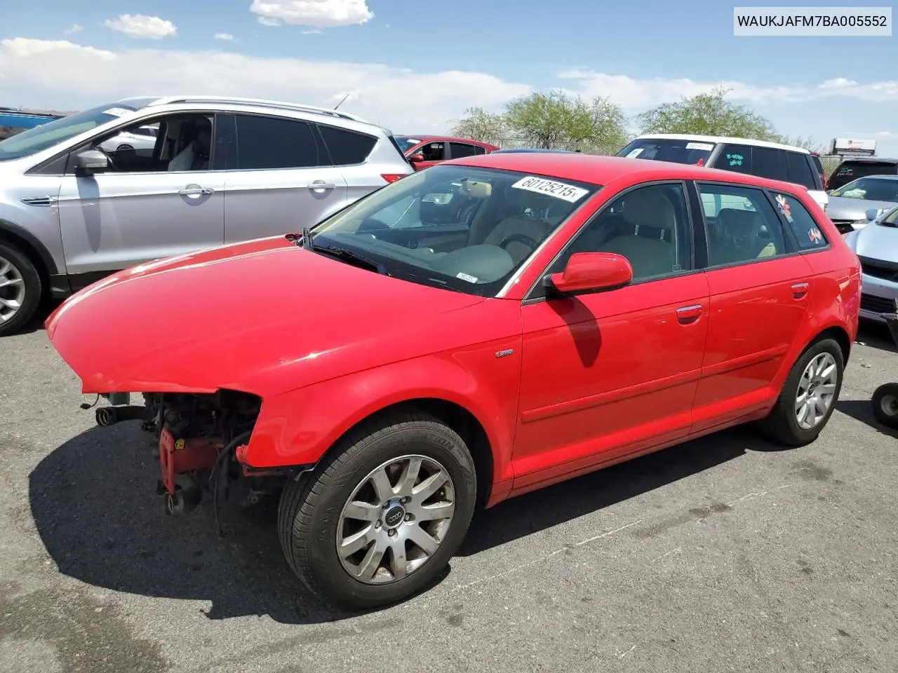 2011 Audi A3 Premium Plus VIN: WAUKJAFM7BA005552 Lot: 60125215