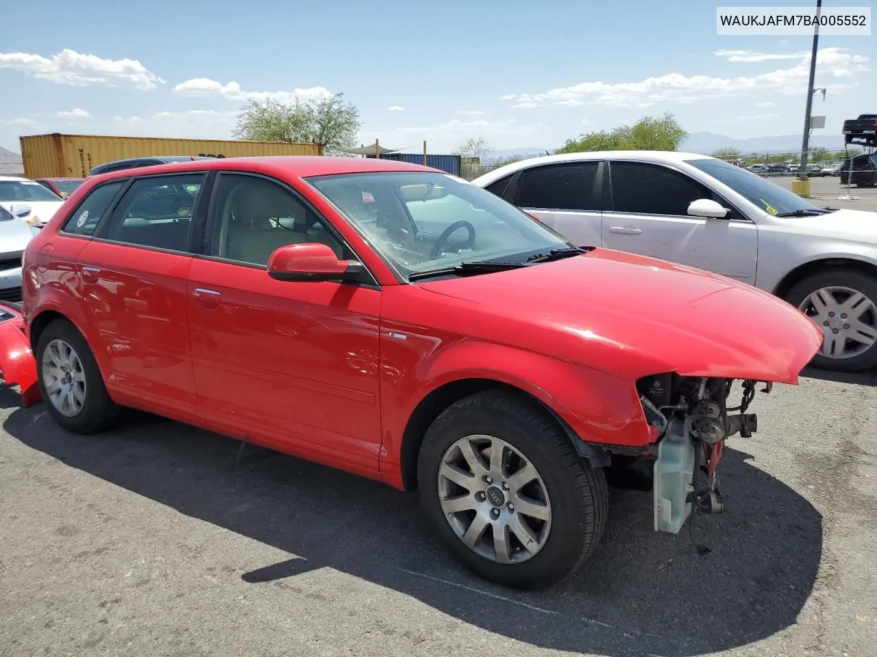 2011 Audi A3 Premium Plus VIN: WAUKJAFM7BA005552 Lot: 60125215