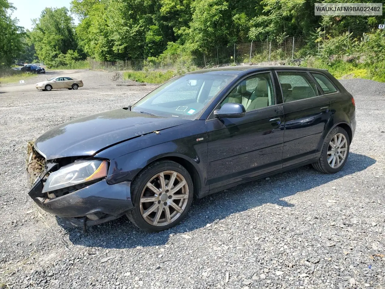 2011 Audi A3 Premium Plus VIN: WAUKJAFM9BA022482 Lot: 60650055