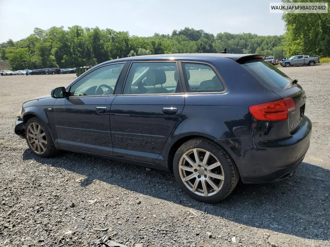 2011 Audi A3 Premium Plus VIN: WAUKJAFM9BA022482 Lot: 60650055