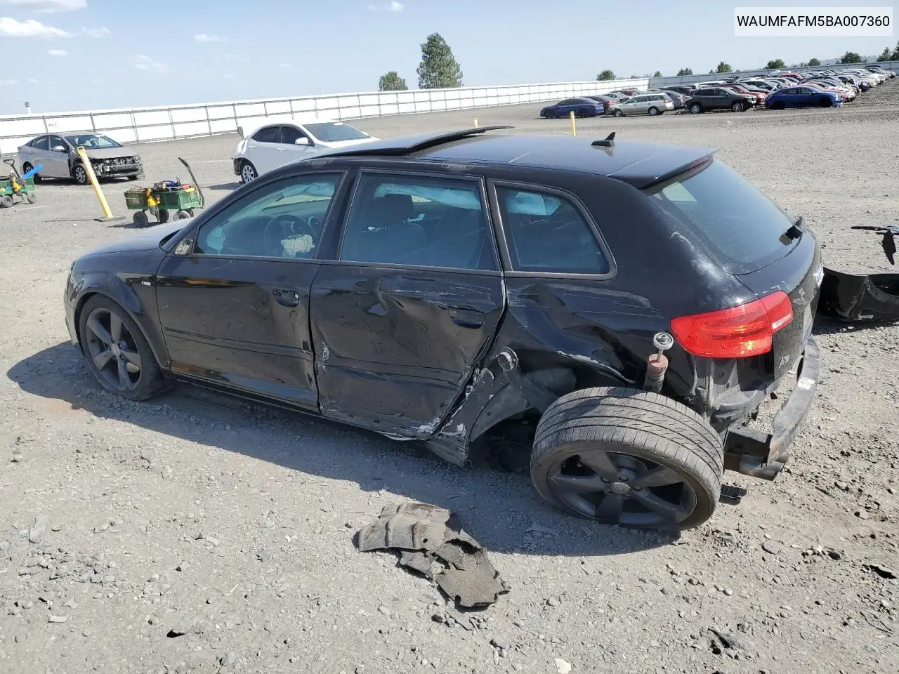 2011 Audi A3 Premium Plus VIN: WAUMFAFM5BA007360 Lot: 61572955