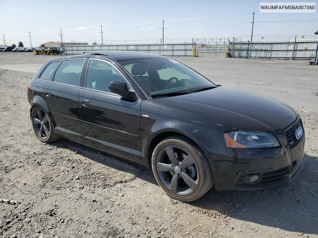 2011 Audi A3 Premium Plus VIN: WAUMFAFM5BA007360 Lot: 61572955