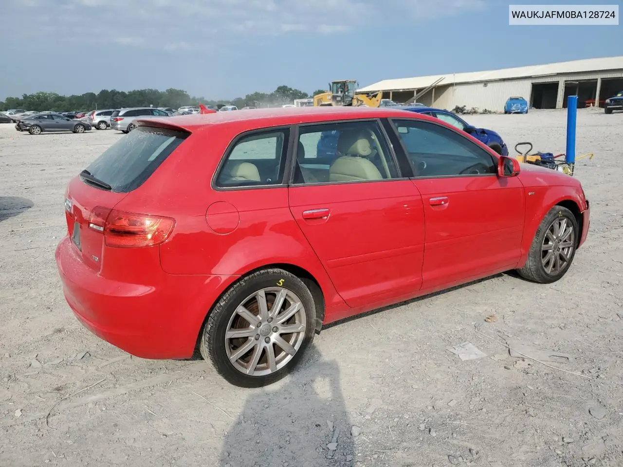2011 Audi A3 Premium Plus VIN: WAUKJAFM0BA128724 Lot: 61687965