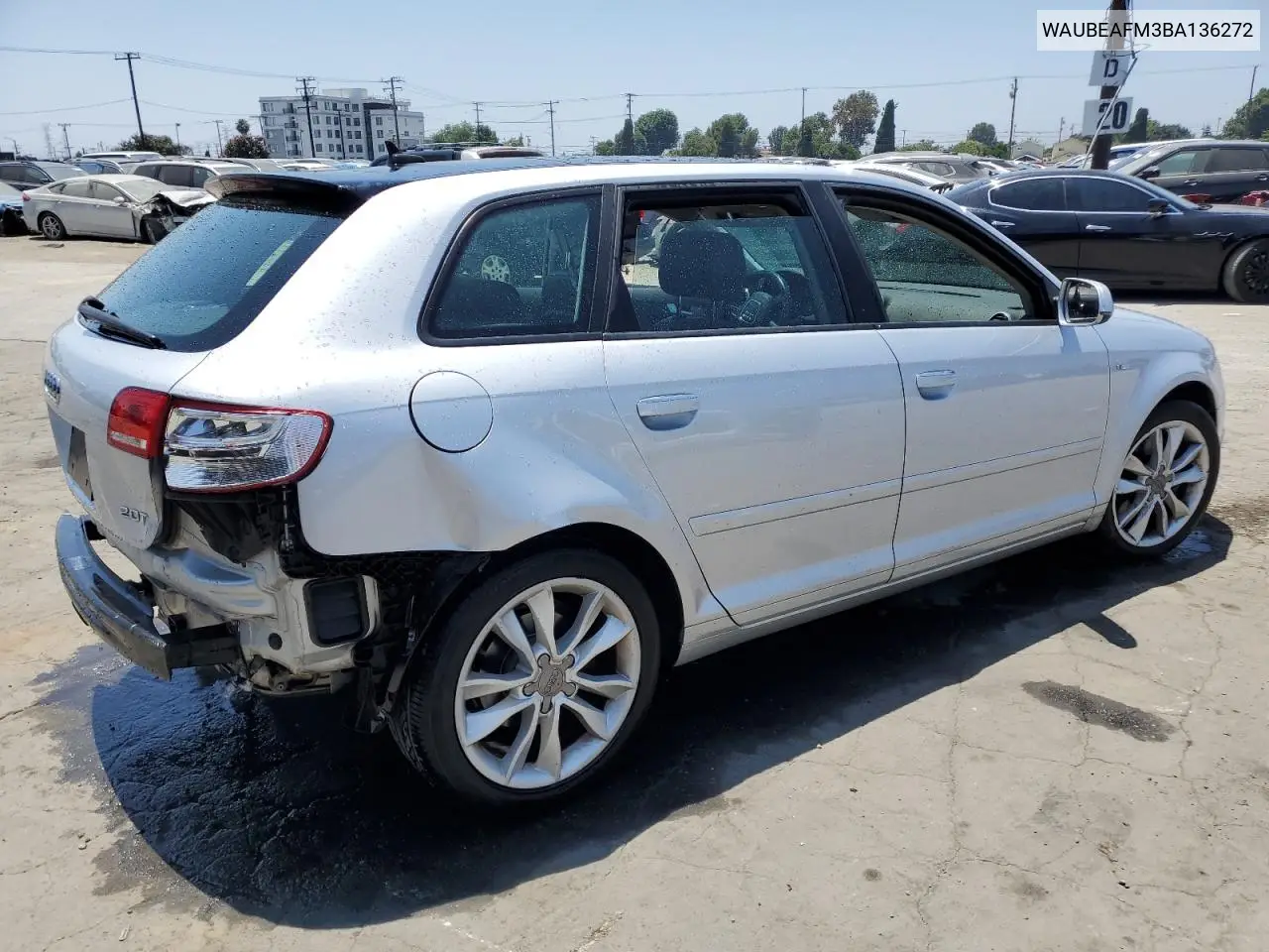 2011 Audi A3 Premium VIN: WAUBEAFM3BA136272 Lot: 62706585