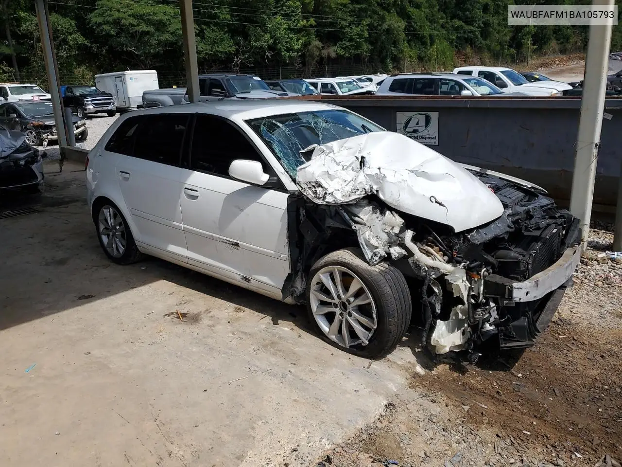 2011 Audi A3 Premium VIN: WAUBFAFM1BA105793 Lot: 63248545