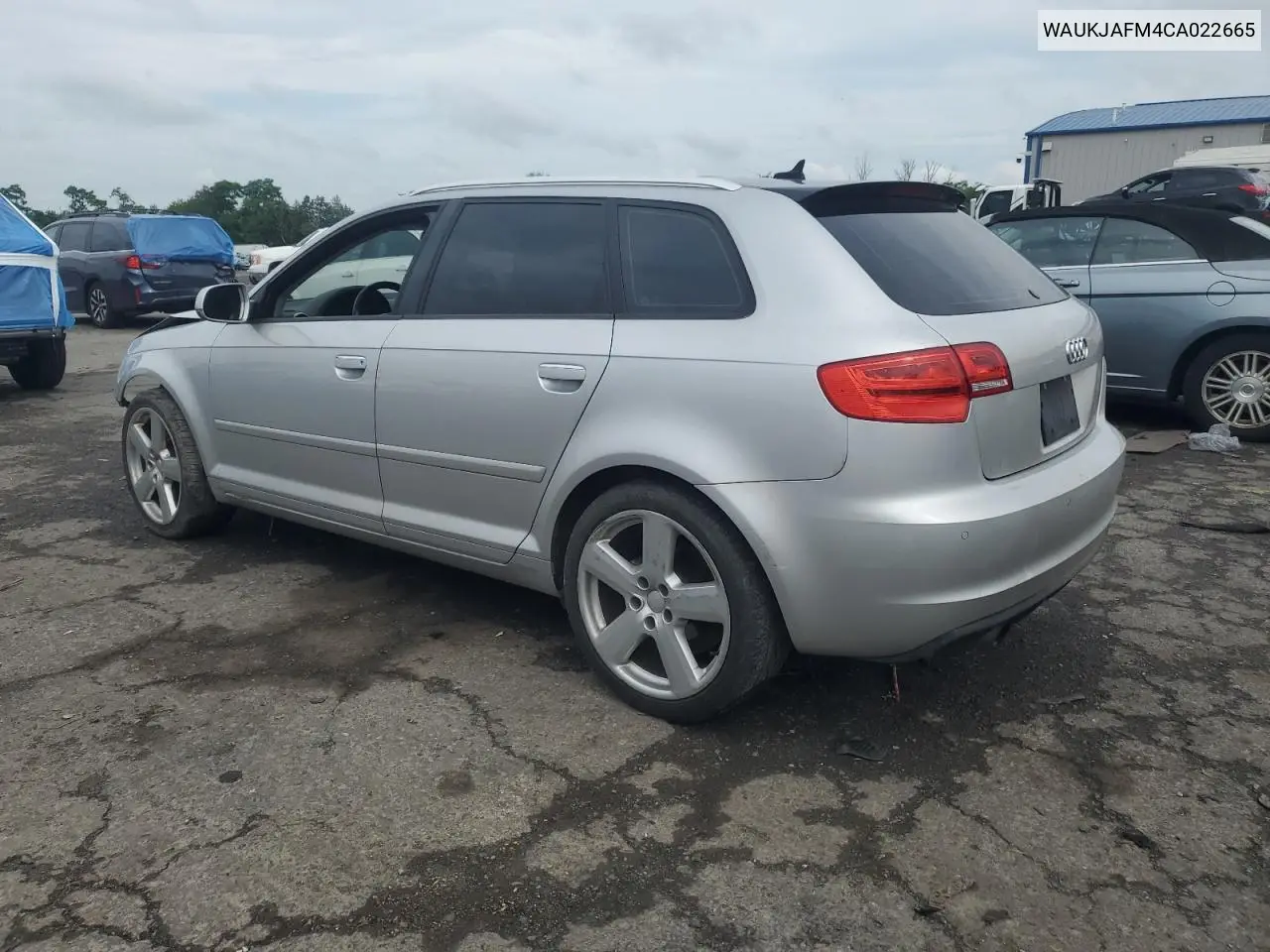 2012 Audi A3 Premium Plus VIN: WAUKJAFM4CA022665 Lot: 62270485