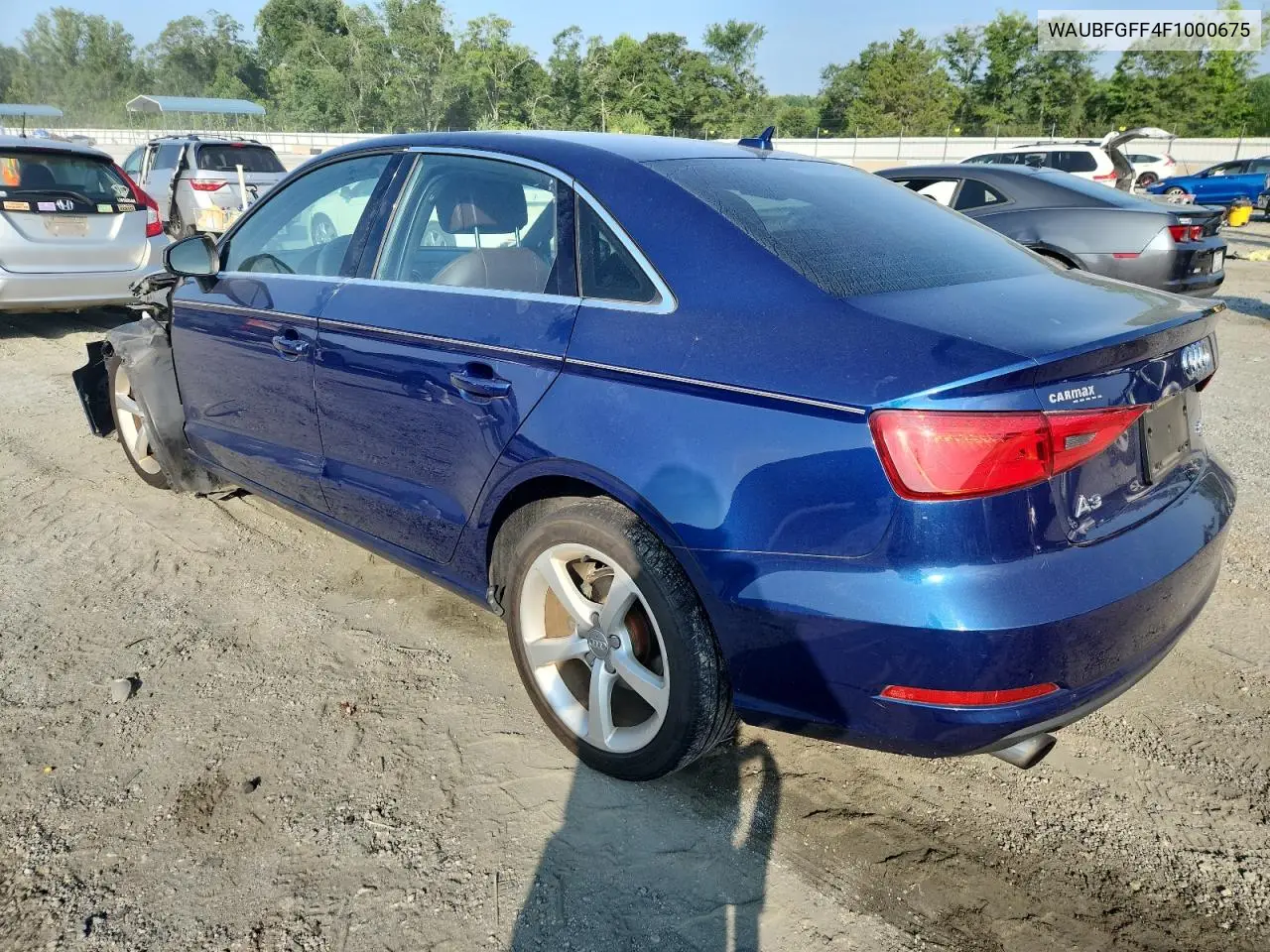 2015 Audi A3 Premium VIN: WAUBFGFF4F1000675 Lot: 62854915