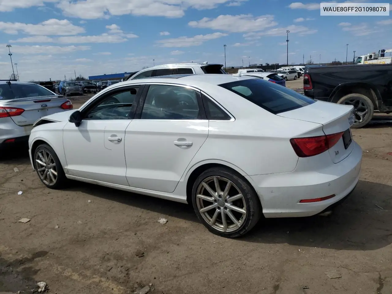 2016 Audi A3 Premium Plus VIN: WAUE8GFF2G1098078 Lot: 52575375