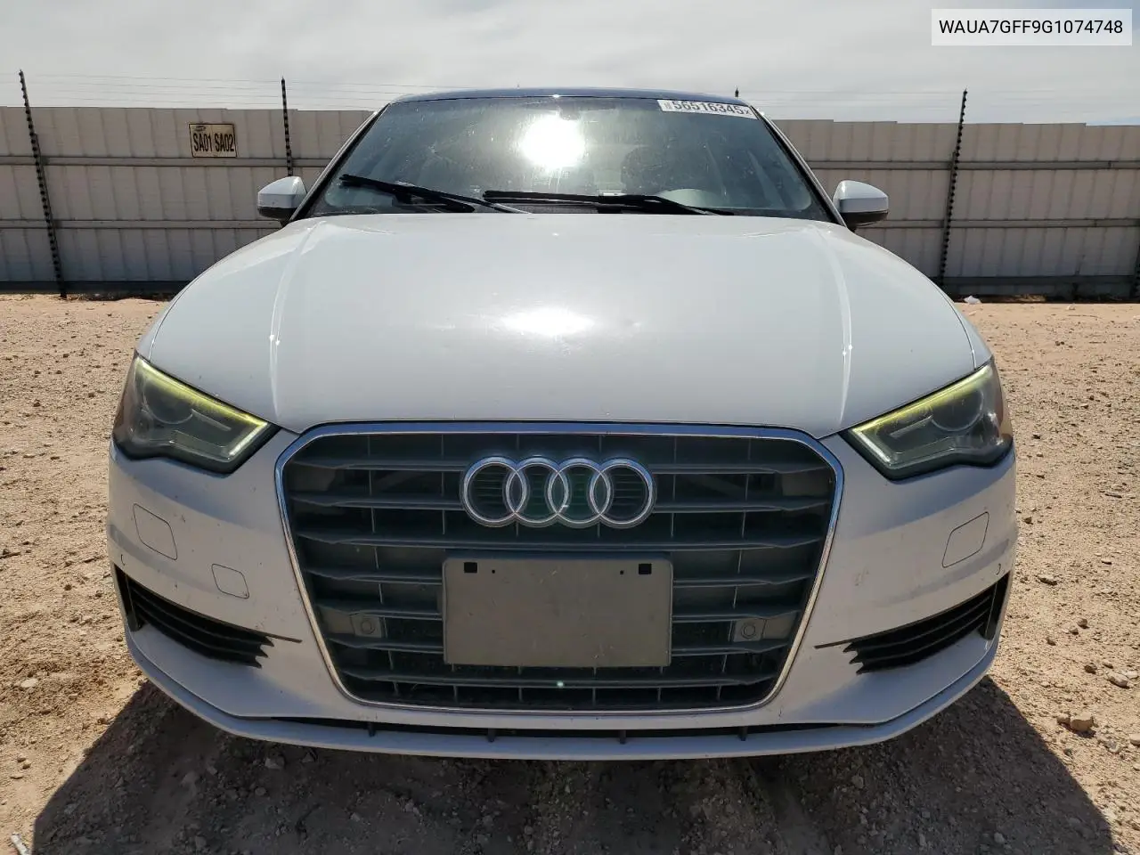 2016 Audi A3 Premium VIN: WAUA7GFF9G1074748 Lot: 56516345