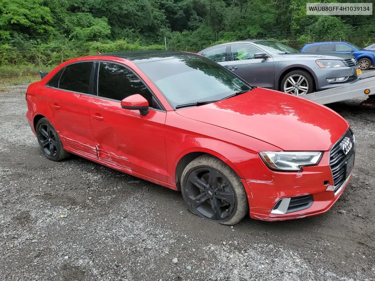 2017 Audi A3 Premium VIN: WAUB8GFF4H1039134 Lot: 62137555