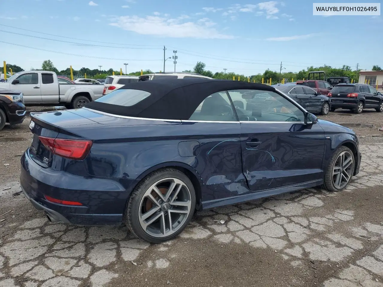 2017 Audi A3 Premium Plus VIN: WAUY8LFF0H1026495 Lot: 62635385