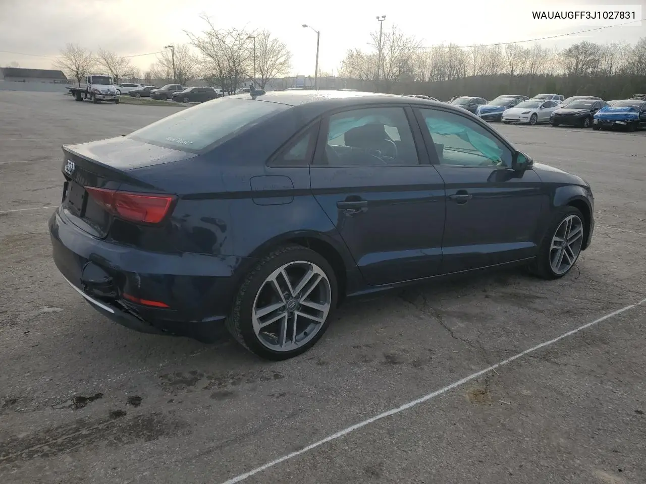 2018 Audi A3 Premium VIN: WAUAUGFF3J1027831 Lot: 52297185