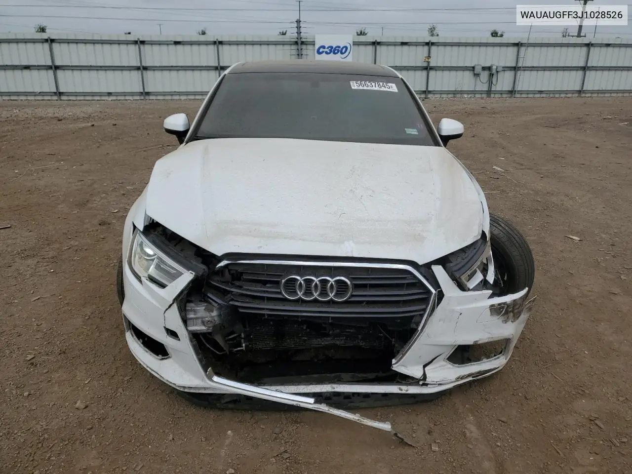 2018 Audi A3 Premium VIN: WAUAUGFF3J1028526 Lot: 56637845