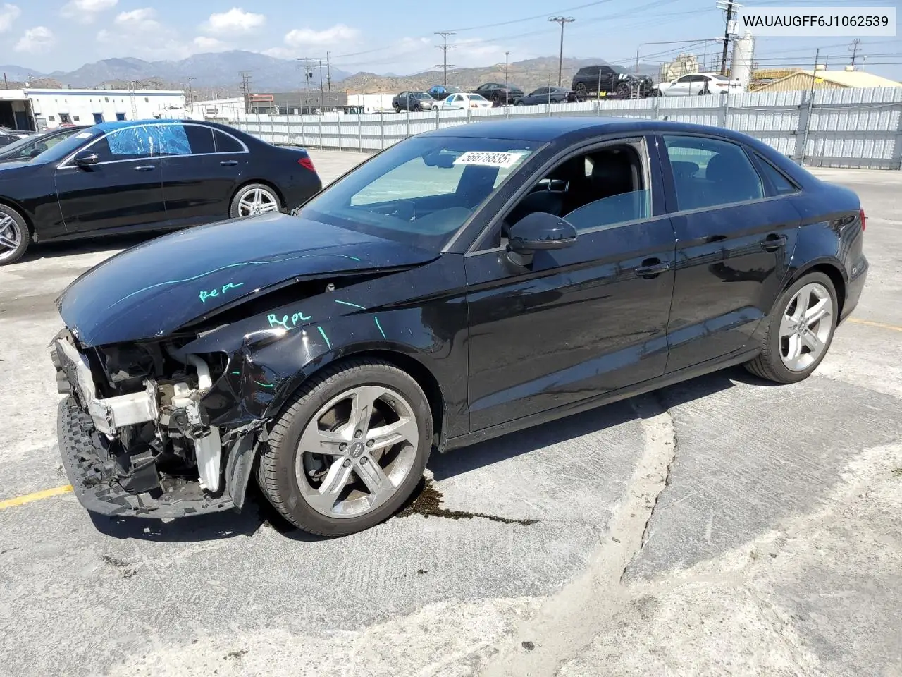 2018 Audi A3 Premium VIN: WAUAUGFF6J1062539 Lot: 56676835