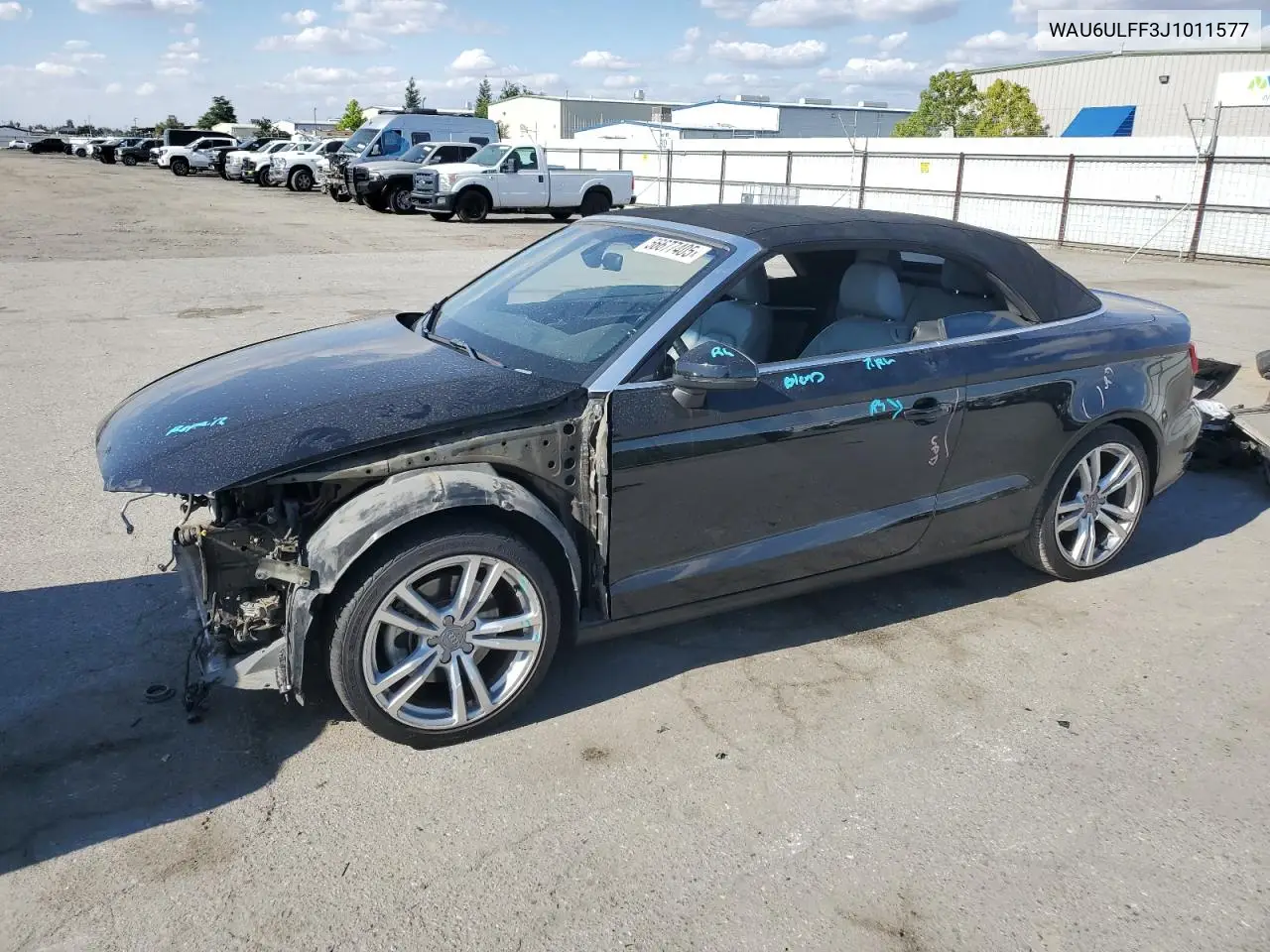 2018 Audi A3 Premium VIN: WAU6ULFF3J1011577 Lot: 56677405