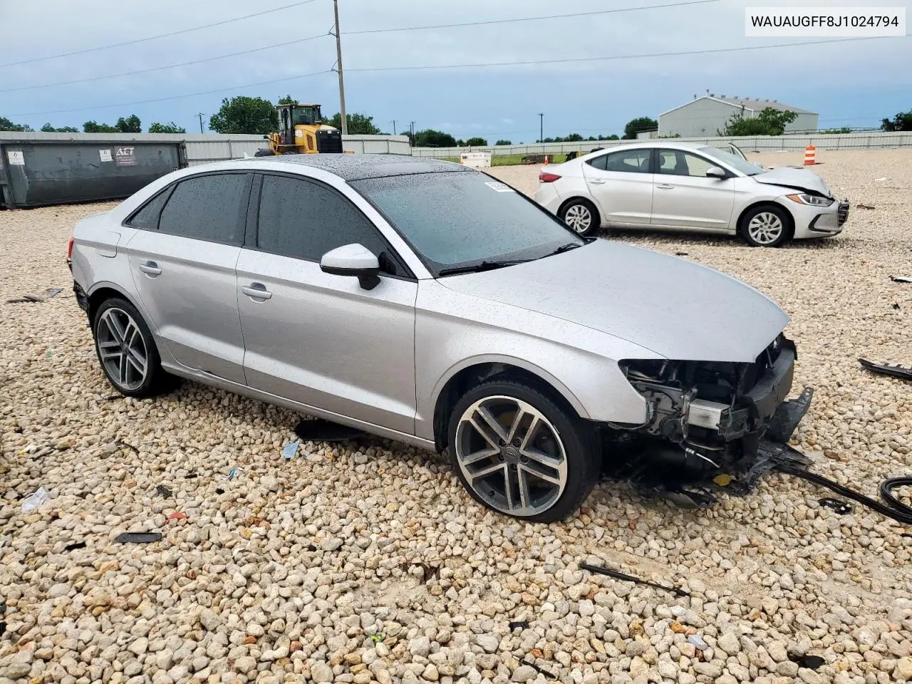 2018 Audi A3 Premium VIN: WAUAUGFF8J1024794 Lot: 58980585