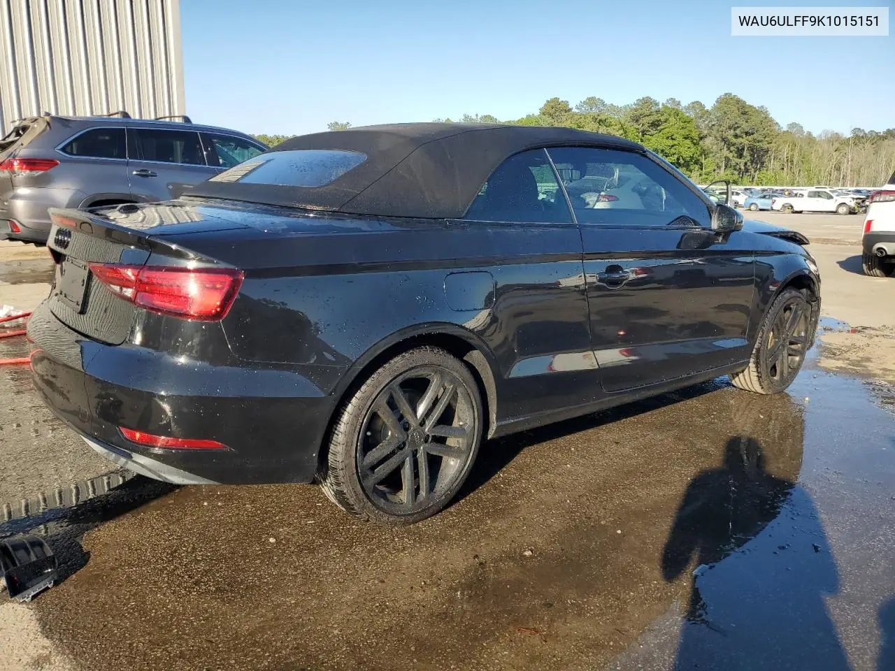 2019 Audi A3 Premium VIN: WAU6ULFF9K1015151 Lot: 53030735