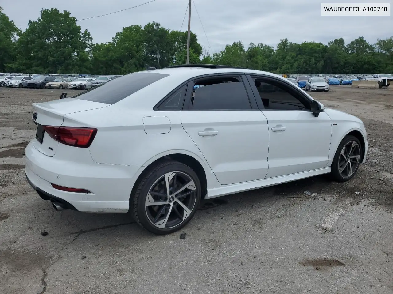 2020 Audi A3 S-Line Premium VIN: WAUBEGFF3LA100748 Lot: 62152215