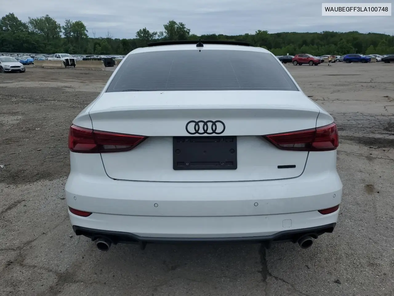 2020 Audi A3 S-Line Premium VIN: WAUBEGFF3LA100748 Lot: 62152215
