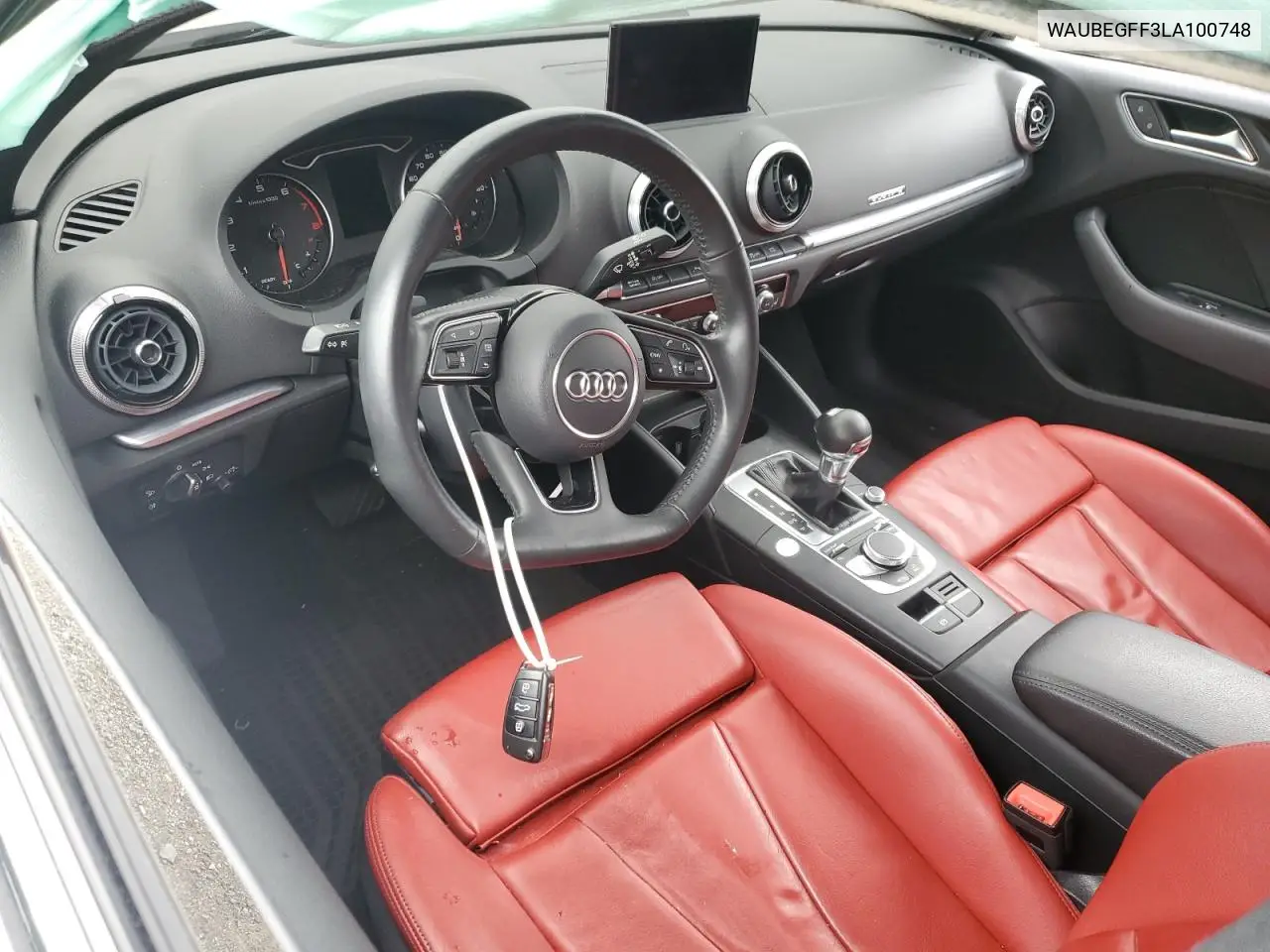2020 Audi A3 S-Line Premium VIN: WAUBEGFF3LA100748 Lot: 62152215