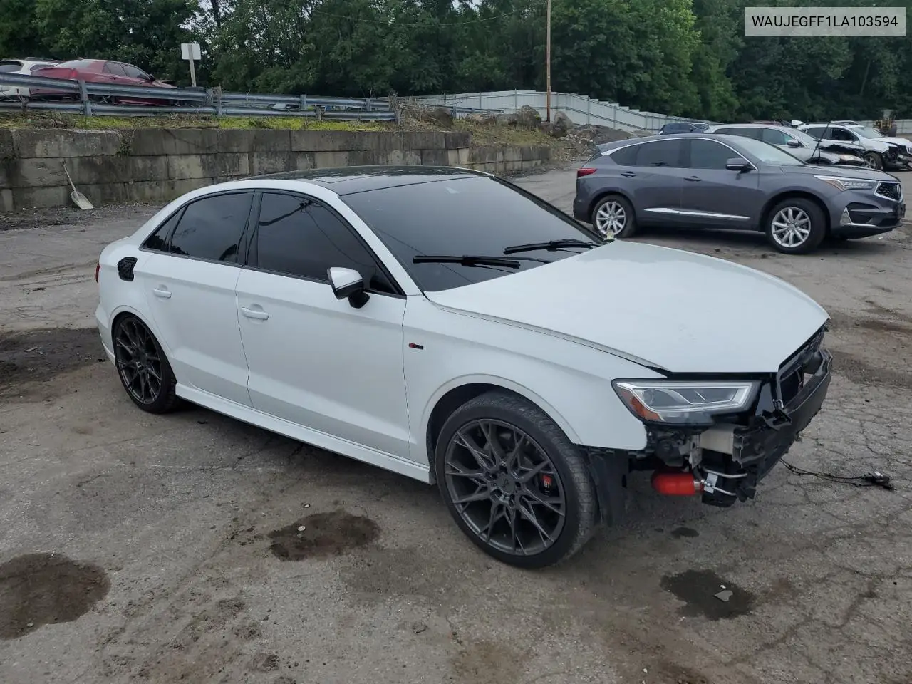2020 Audi A3 S-Line Premium Plus VIN: WAUJEGFF1LA103594 Lot: 62607235