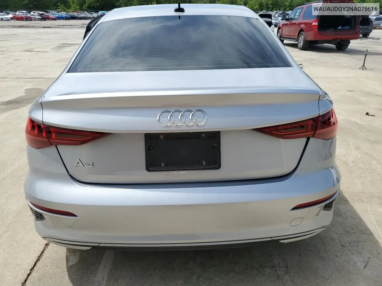 2022 Audi A3 Premium VIN: WAUAUDGY2NA075616 Lot: 56395965