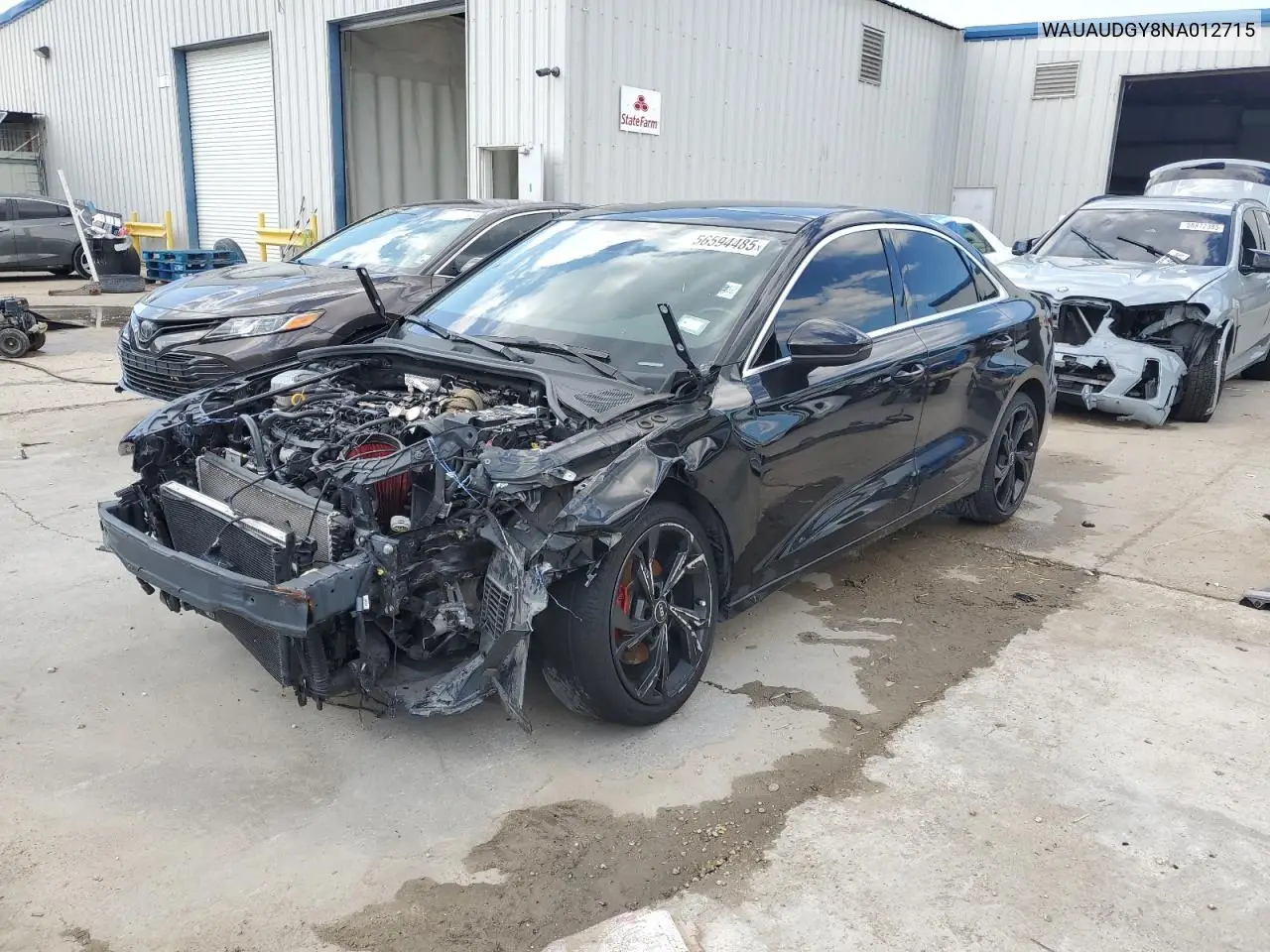 2022 Audi A3 Premium VIN: WAUAUDGY8NA012715 Lot: 56594485