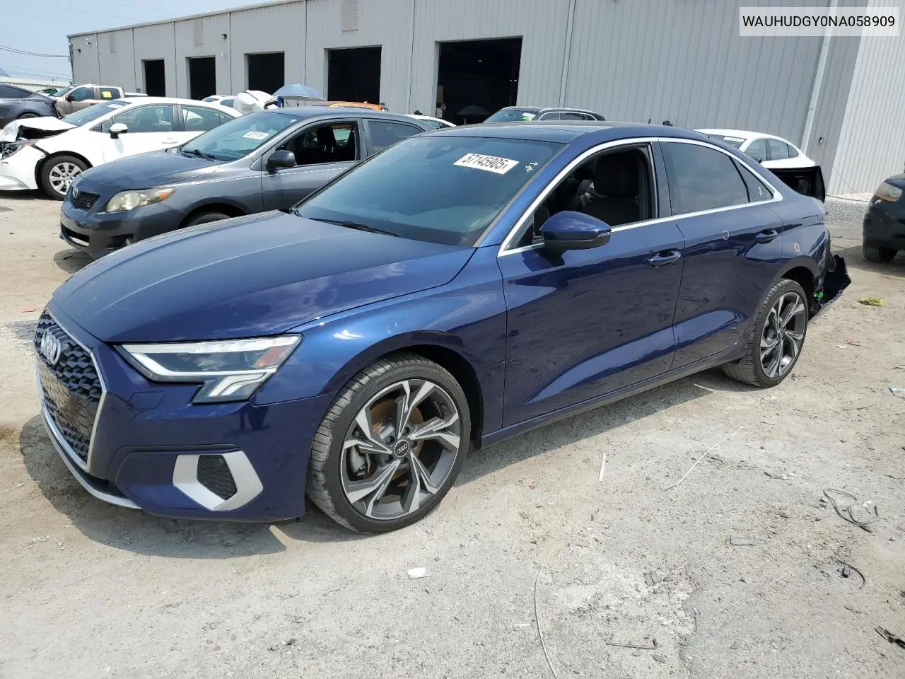 2022 Audi A3 Premium Plus VIN: WAUHUDGY0NA058909 Lot: 57145905