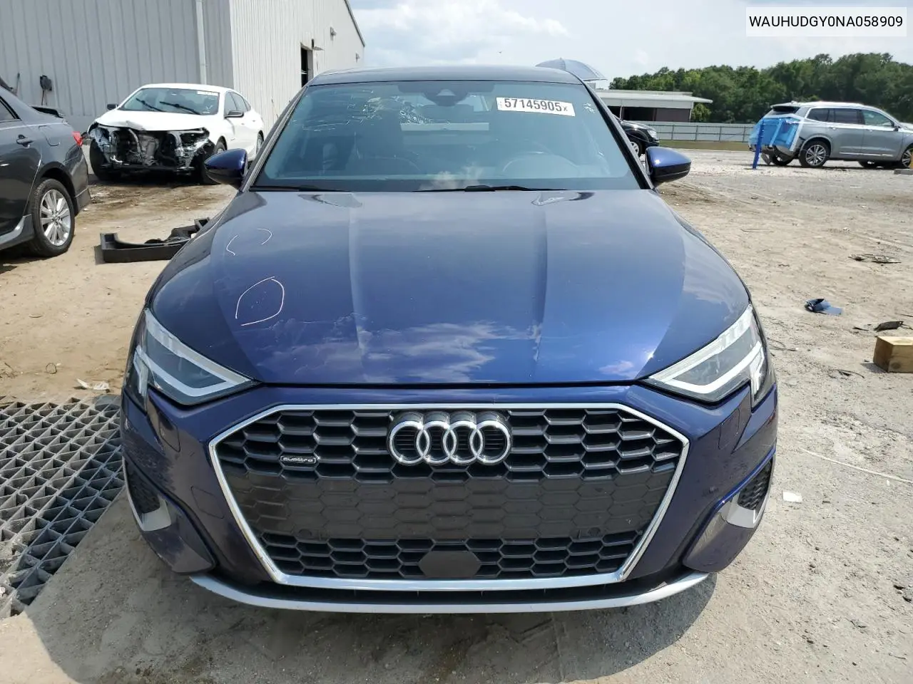 2022 Audi A3 Premium Plus VIN: WAUHUDGY0NA058909 Lot: 57145905