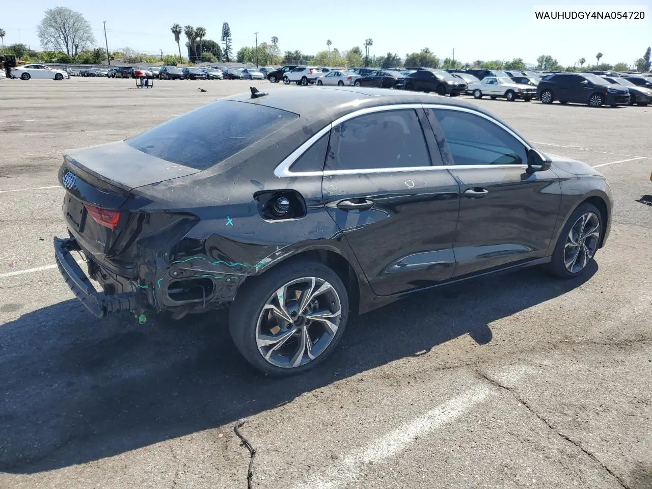 2022 Audi A3 Premium Plus VIN: WAUHUDGY4NA054720 Lot: 57570635