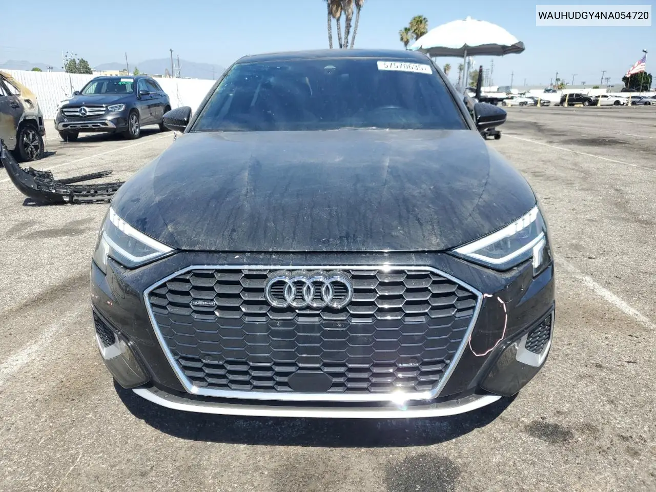 2022 Audi A3 Premium Plus VIN: WAUHUDGY4NA054720 Lot: 57570635